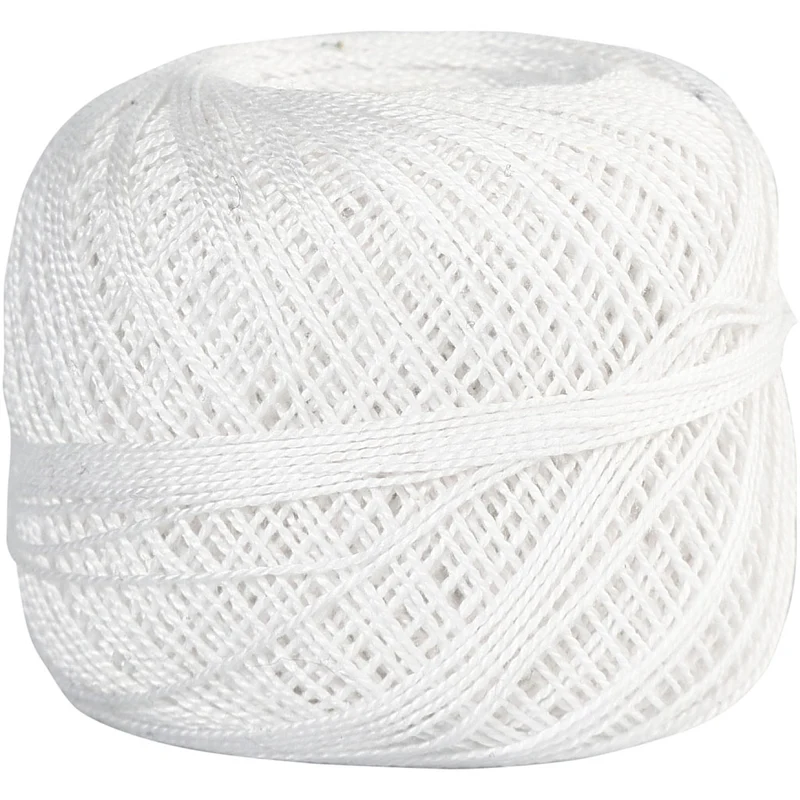Baumwolle, Mercerisiert, Weiß, 20 g/ 1 Knäuel [HOB-42126]