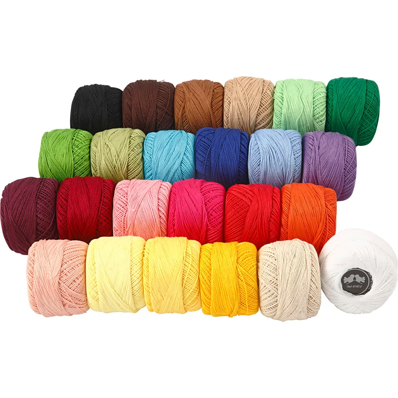 Baumwolle, Mercerisiert, Sortierte Farben, 24x20 g/ 1 Pck [HOB-42125]