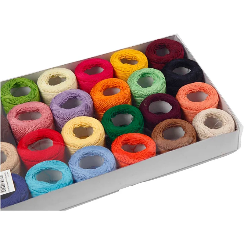 Baumwolle, Mercerisiert, Sortierte Farben, 24x20 g/ 1 Pck [HOB-42125]