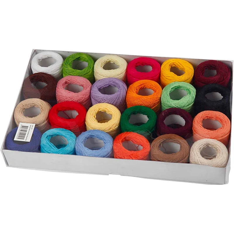 Baumwolle, Mercerisiert, Sortierte Farben, 24x20 g/ 1 Pck [HOB-42125]