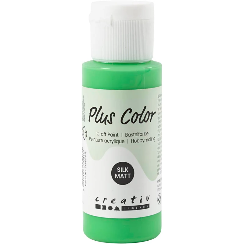Plus Color Bastelfarbe, Hellgrün, 60 ml/ 1 Fl. [HOB-39676]