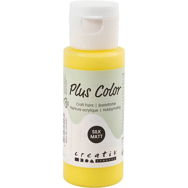 Plus Color Bastelfarbe, Primärgelb, 60 ml/ 1 Fl. [HOB-39675]