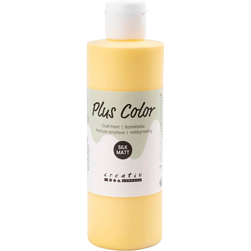 Plus Color Bastelfarbe, Krokusgelb, 250 ml/ 1 Fl. [HOB-39434]