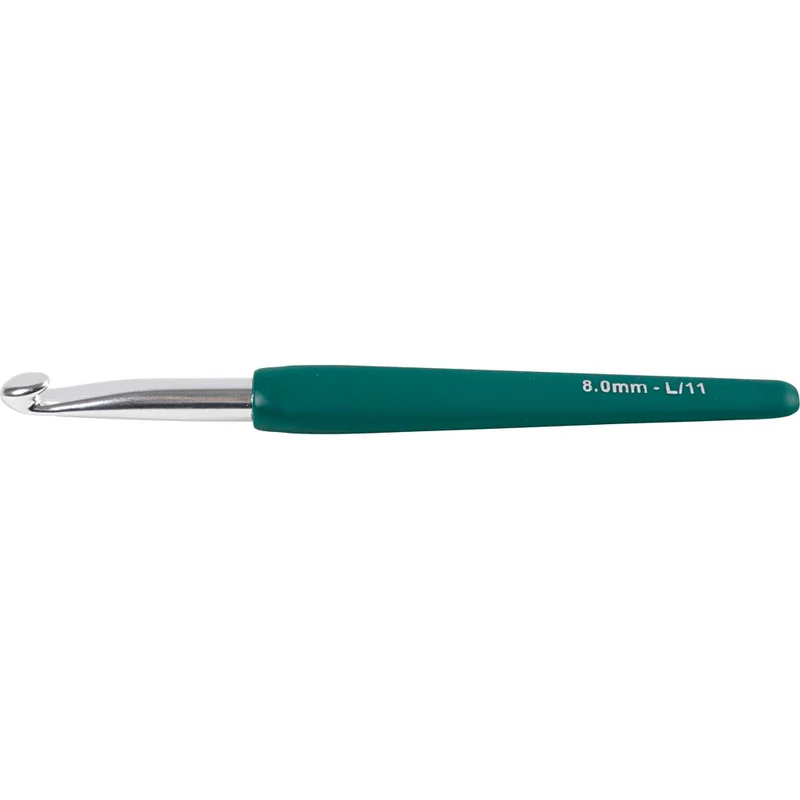 Häkelnadeln, Nr. 8, L 14,5 cm, Größe 8 mm, Braun, 1 Stk [HOB-42387]