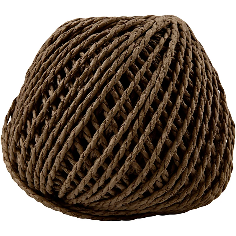 Papiergarn, Dicke 2,5-3 mm, Dunkelbraun, 150 g, 40 m/ 1 Knäuel [HOB-41734]
