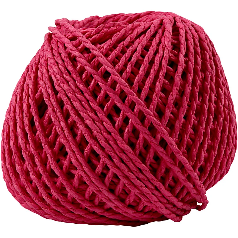 Papiergarn, Dicke 2,5-3 mm, Pink, 150 g, 40 m/ 1 Knäuel [HOB-41731]
