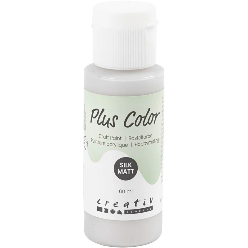 Plus Color Bastelfarbe, Silber, 60 ml/ 1 Fl. [HOB-39654]
