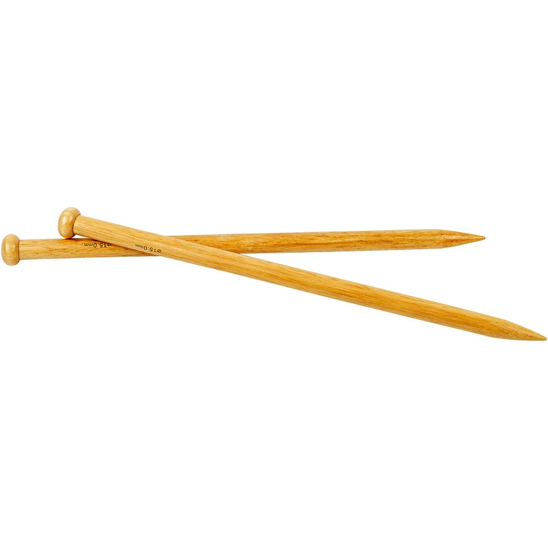 Stricknadeln, L 35 cm, Größe 15 mm, 1 Paar [HOB-42294]