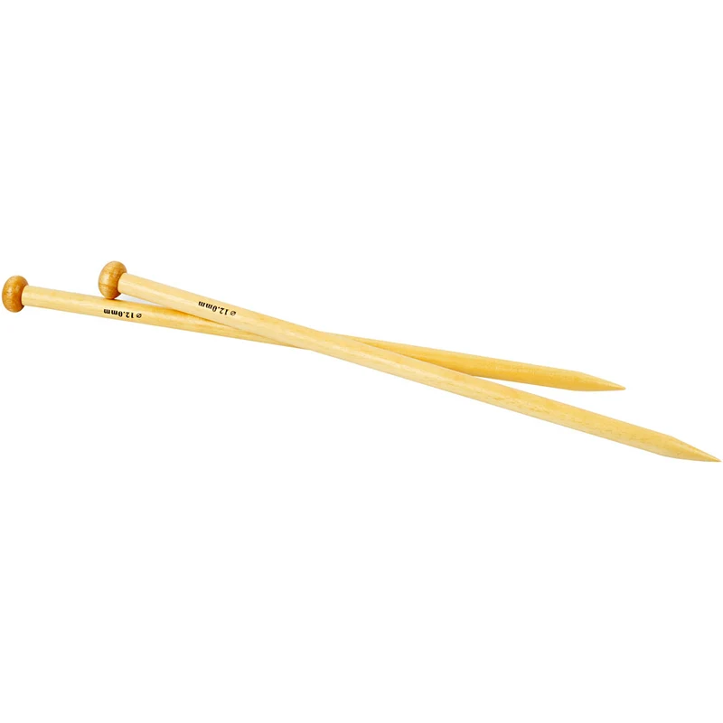 Stricknadeln, L 35 cm, Größe 12 mm, 1 Paar [HOB-42293]
