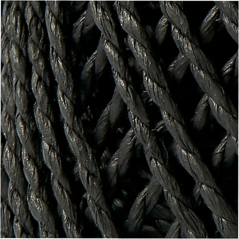 Papiergarn, Dicke 2,5-3 mm, Schwarz, 150 g, 40 m/ 1 Knäuel [HOB-41725]
