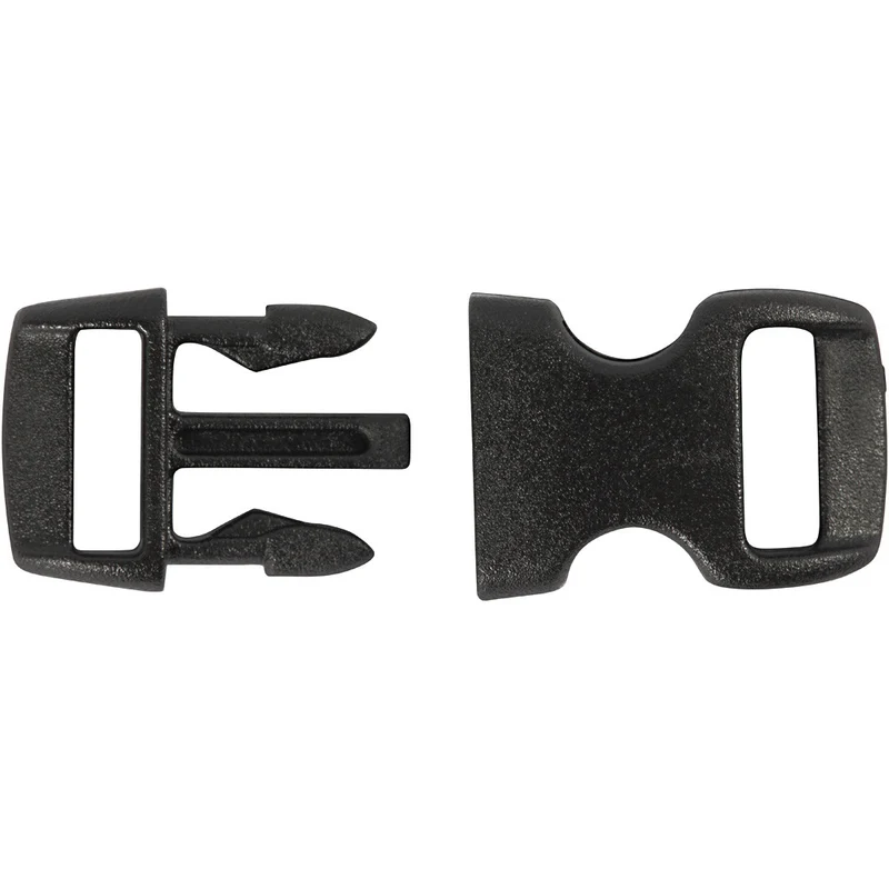 Klickverschluss, L 29 mm, B 15 mm, Lochgröße 3x11 mm, Schwarz, 4 Stk/ 1 Pck [HOB-41617]