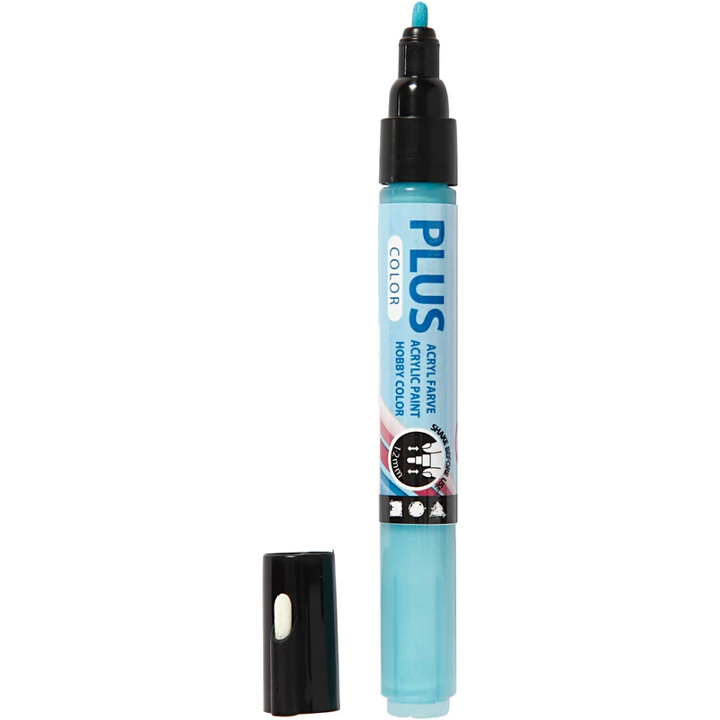 Plus Color Marker, L 14,5 cm, Strichstärke 1-2 mm, Türkis, 5,5 ml, 1 Stk [HOB-39872]