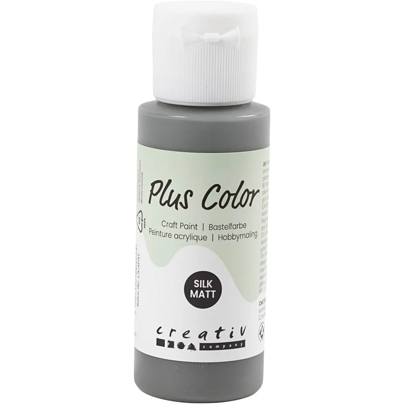 Plus Color Bastelfarbe, Dunkelgrau, 60 ml/ 1 Fl. [HOB-39641]