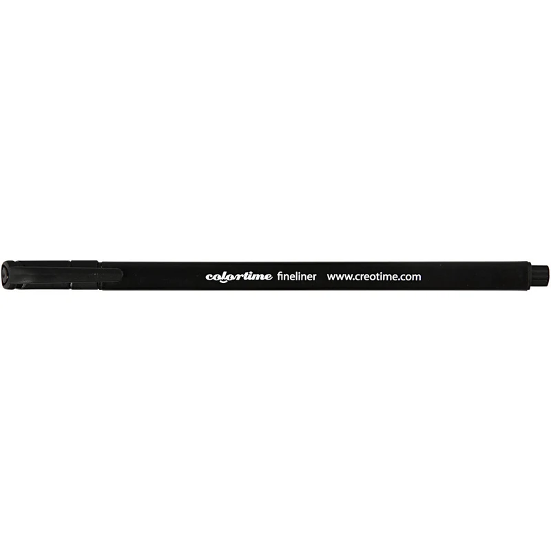 Colortime Fineliner Filzstifte, Strichstärke 0,6-0,7 mm, Schwarz, 12 Stk/ 1 Pck [HOB-373661]