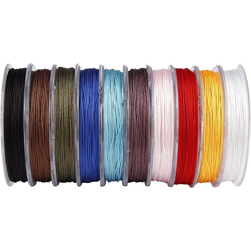 Polyesterschnur, Dicke 1 mm, Sortierte Farben, 10x50 m/ 1 Pck [HOB-41583]