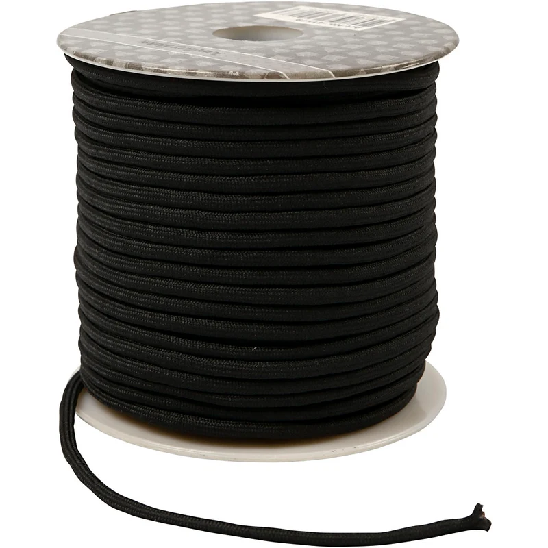 Polyester-Band, Dicke 4 mm, Schwarz, 40 m/ 1 Rolle [HOB-41579]