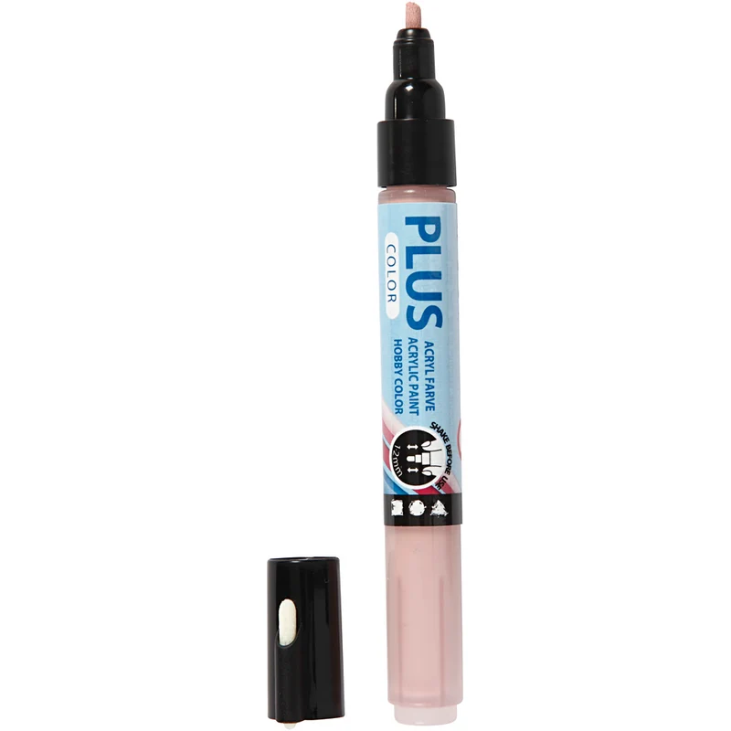 Plus Color Marker, L 14,5 cm, Strichstärke 1-2 mm, Staubrosé, 5,5 ml, 1 Stk [HOB-39820]