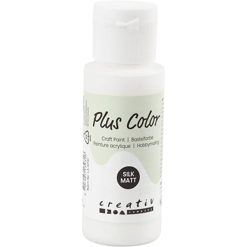 Plus Color Bastelfarbe, Weiß, 60ml/ 1 Fl. [HOB-39677]