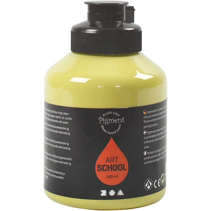 Acrylfarben, Mattglänzend, Halbtransparent, Kiwi, 500 ml/ 1 Fl. [HOB-35450]