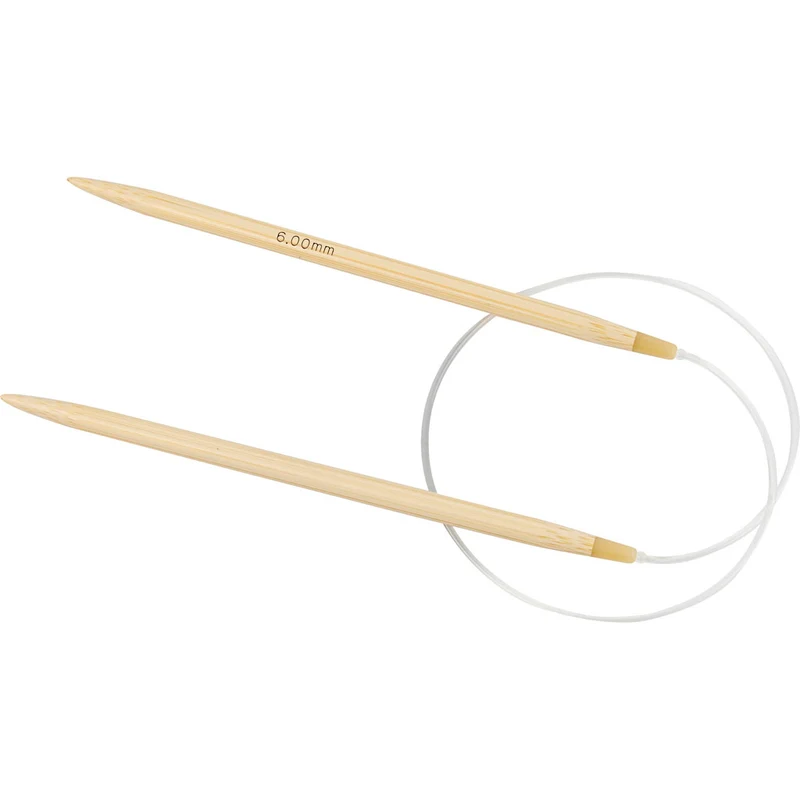 Rundstricknadel, L 60 cm, Größe 6 mm, 1 Stk [HOB-42275]