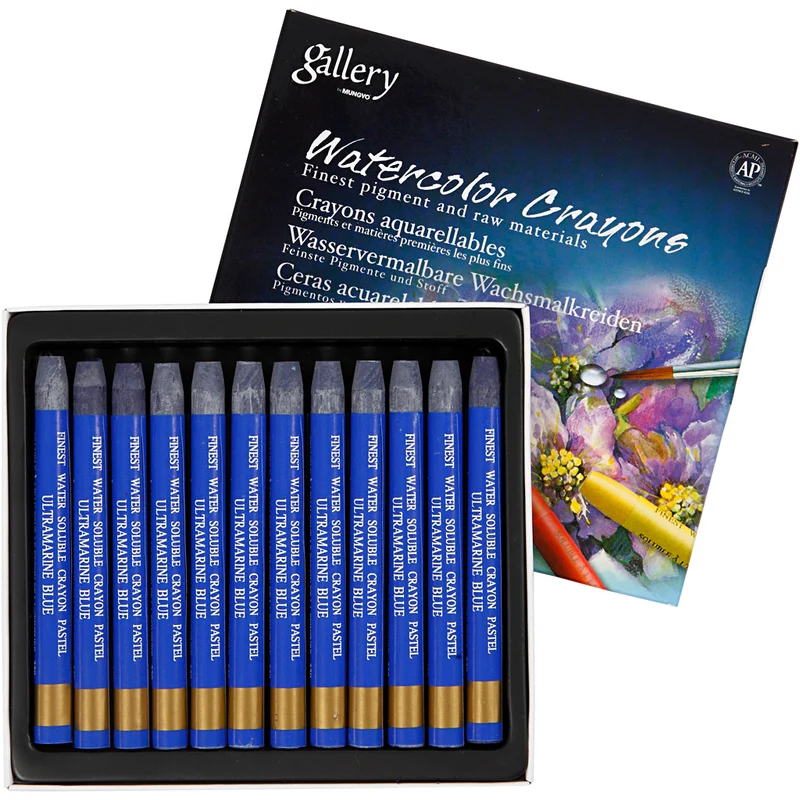 Gallery Aquarell-Kreide, L 9,3 cm, Dicke 8 mm, Ultramarin (339), 12 Stk/ 1 Pck [HOB-38325]