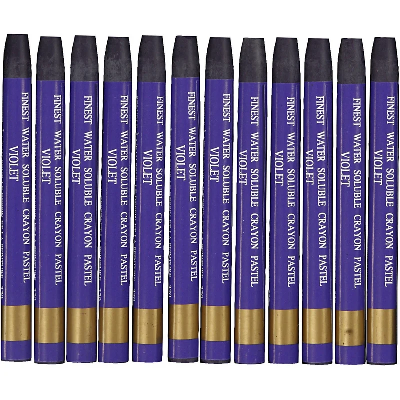 Gallery Aquarell-Kreide, L 9,3 cm, Dicke 8 mm, Violett (320), 12 Stk/ 1 Pck [HOB-38321]