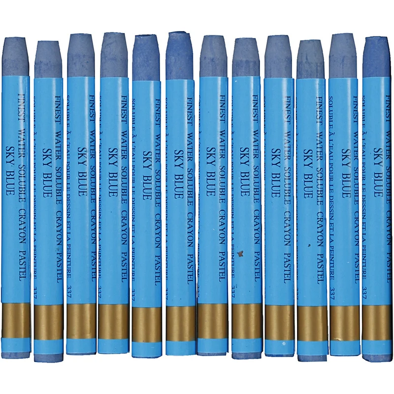 Gallery Aquarell-Kreide, L 9,3 cm, Dicke 8 mm, Himmelblau (337), 12 Stk/ 1 Pck [HOB-38317]