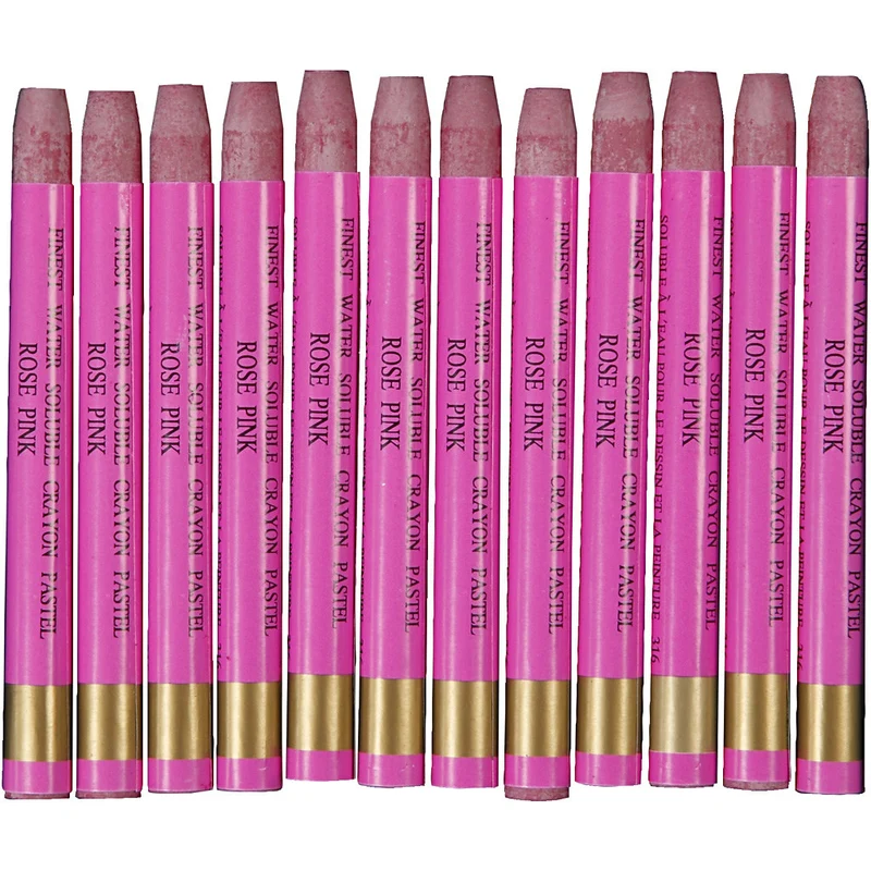 Gallery Aquarell-Kreide, L 9,3 cm, Dicke 8 mm, Hellpink (316), 12 Stk/ 1 Pck [HOB-38316]