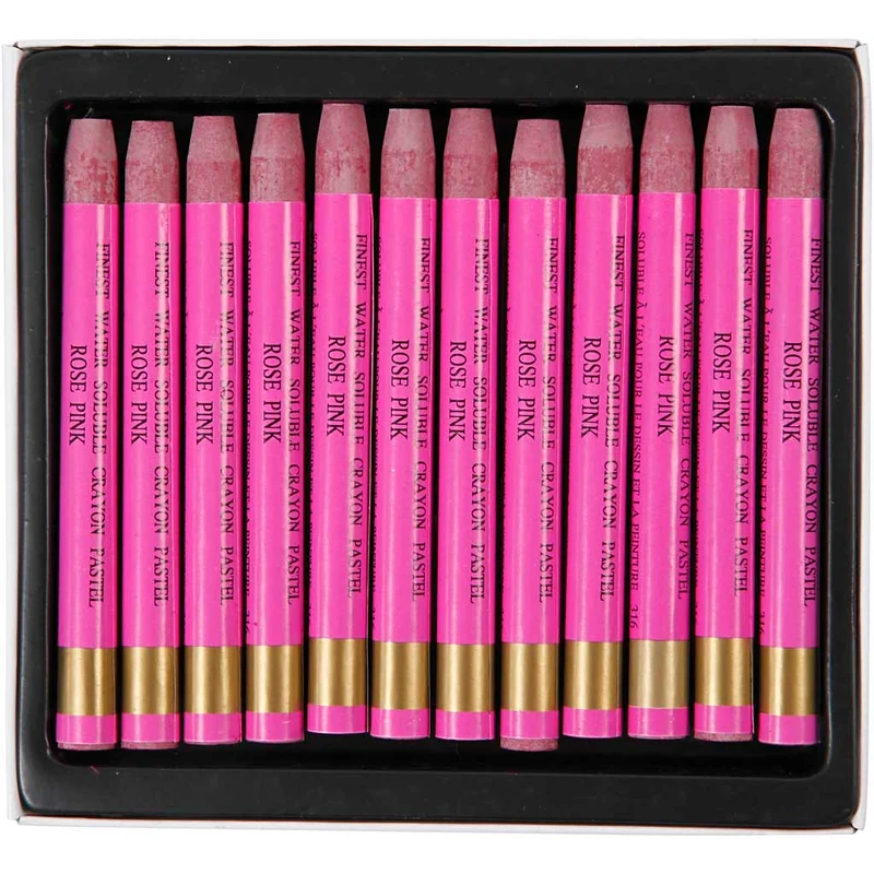 Gallery Aquarell-Kreide, L 9,3 cm, Dicke 8 mm, Hellpink (316), 12 Stk/ 1 Pck [HOB-38316]