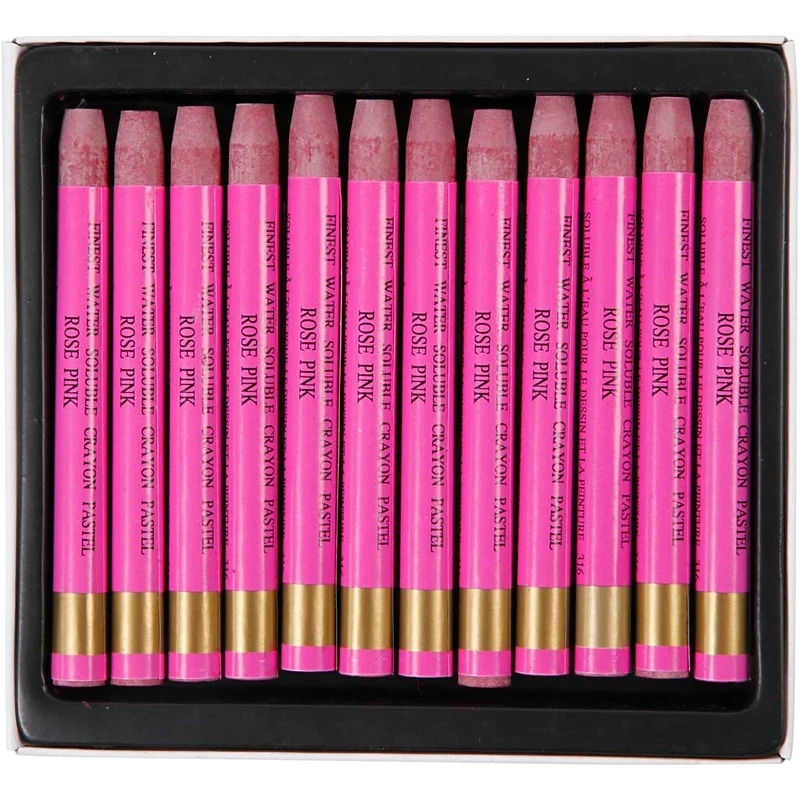 Gallery Aquarell-Kreide, L 9,3 cm, Dicke 8 mm, Hellpink (316), 12 Stk/ 1 Pck [HOB-38316]