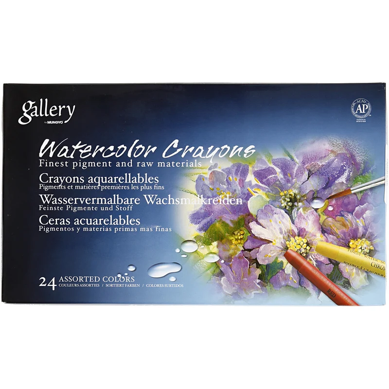 Gallery Aquarell-Kreide, L 9,3 cm, Sortierte Farben, 24 Stk/ 1 Pck [HOB-38285]