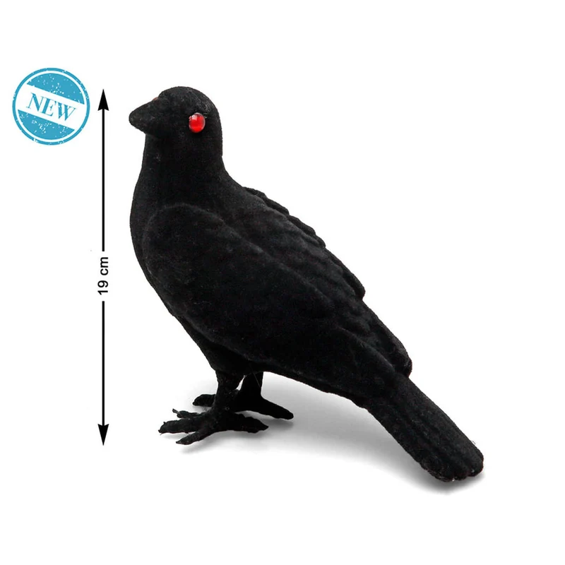 Halloween Decorations 19 cm Black Raven