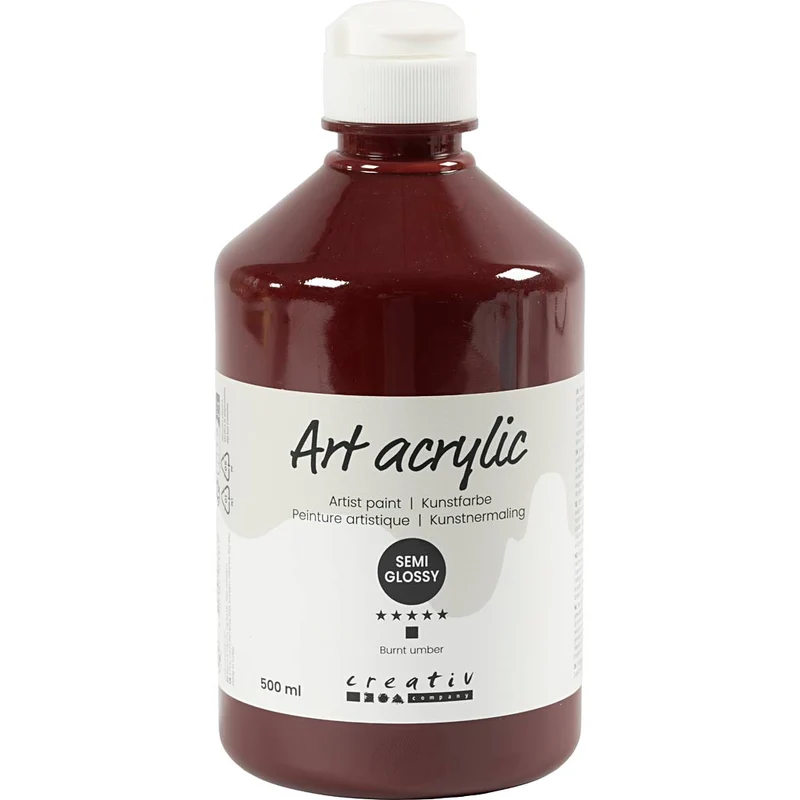 Acrylfarben, Mattglänzend, Deckend, Umbra gebrannt, 500 ml/ 1 Fl. [HOB-35426]
