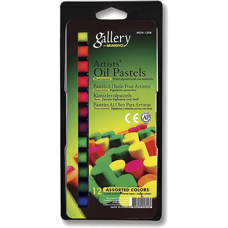 Gallery Ölkreiden, L 7 cm, Dicke 11 mm, Neonfarben, 12 Stk/ 1 Pck [HOB-38281]