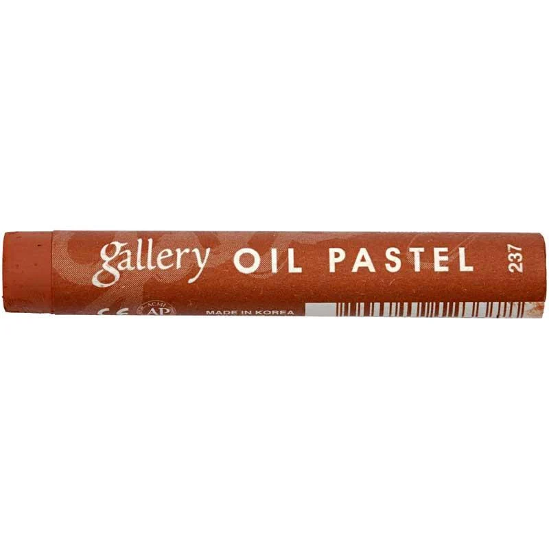 Gallery Ölpastellkreide Premium, L 7 cm, Dicke 11 mm, Rotbraun (237), 6 Stk/ 1 Pck [HOB-38262]