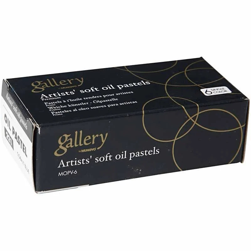 Gallery Ölpastellkreide Premium, L 7 cm, Dicke 11 mm, Kobaltblau (221), 6 Stk/ 1 Pck [HOB-38258]