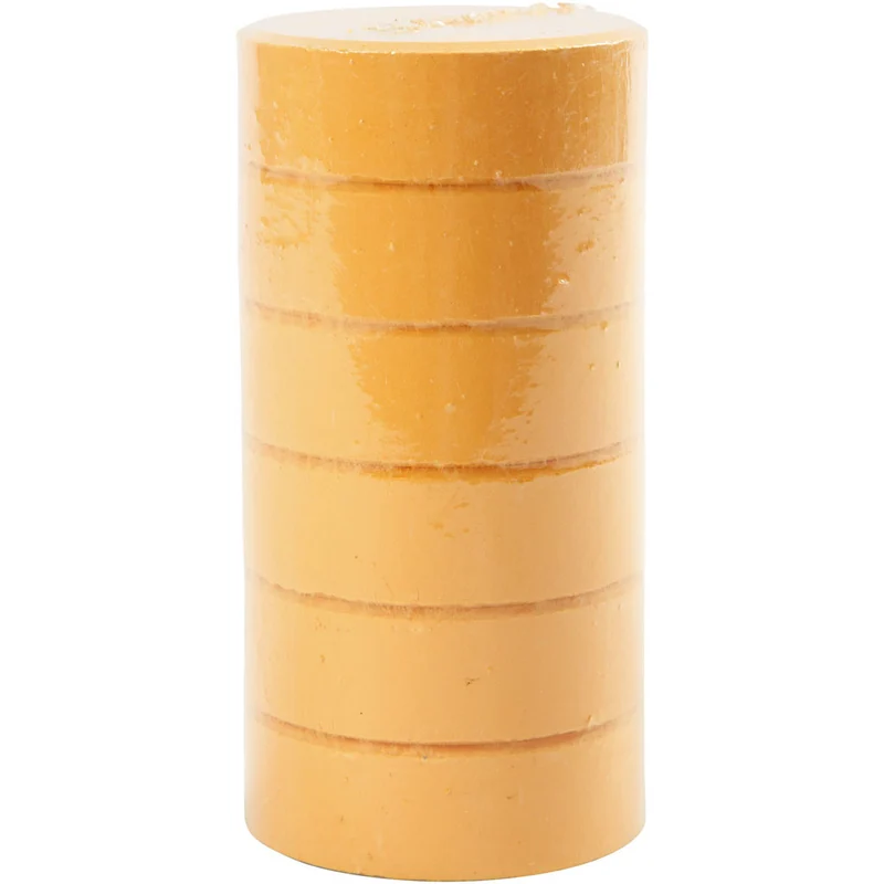 Wasserfarben, H 16 mm, D 44 mm, Hellorange, 6 Stk/ 1 Pck [HOB-34491]