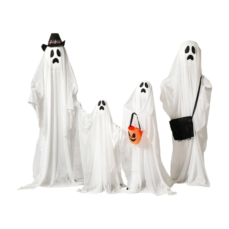 Halloween Decorations 160 x 50 x 20 cm White Ghost (4 Pieces) (4 Units)