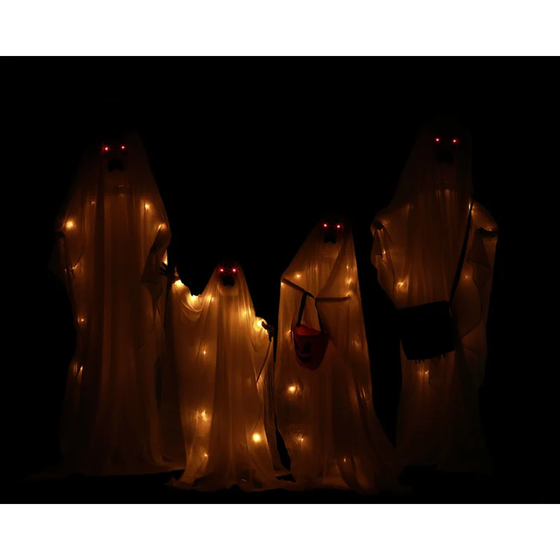 Halloween Decorations 160 x 50 x 20 cm White Ghost (4 Pieces) (4 Units)