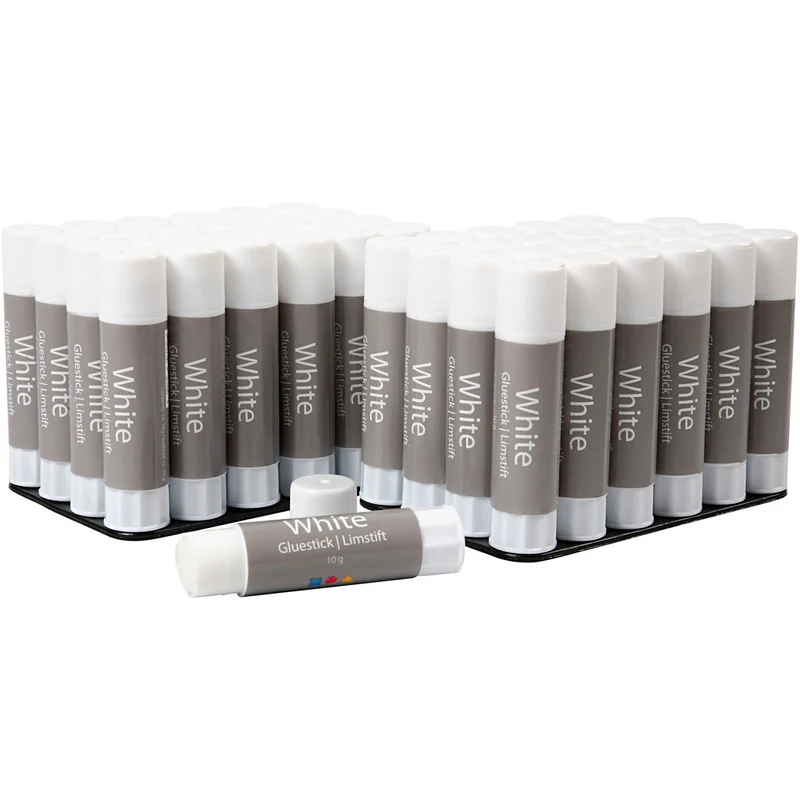 Klebestift, weiß, 10 g, 48 Stk/ 1 Pck [HOB-39039]