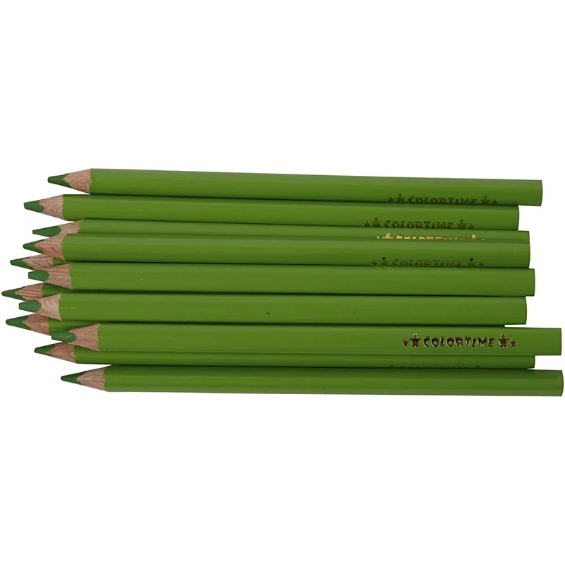 Colortime Buntstifte, L 17,45 cm, Mine 5 mm, JUMBO, Hellgrün, 12 Stk/ 1 Pck [HOB-38178]