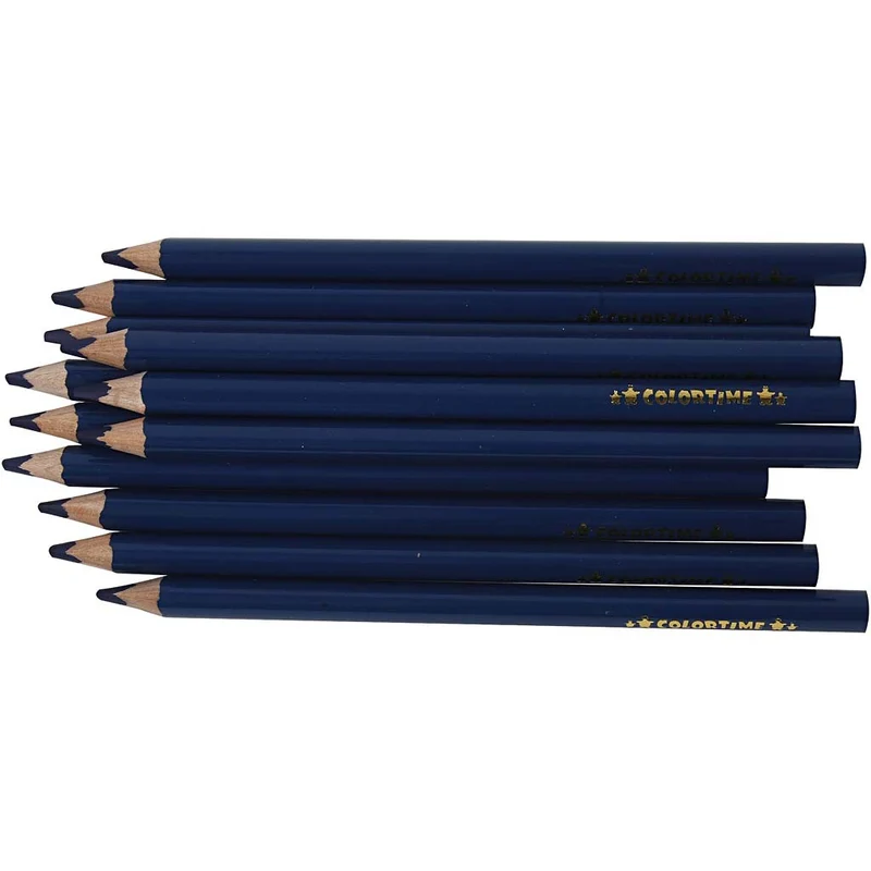 Colortime Buntstifte, L 17,45 cm, Mine 5 mm, JUMBO, Dunkelblau, 12 Stk/ 1 Pck [HOB-38177]