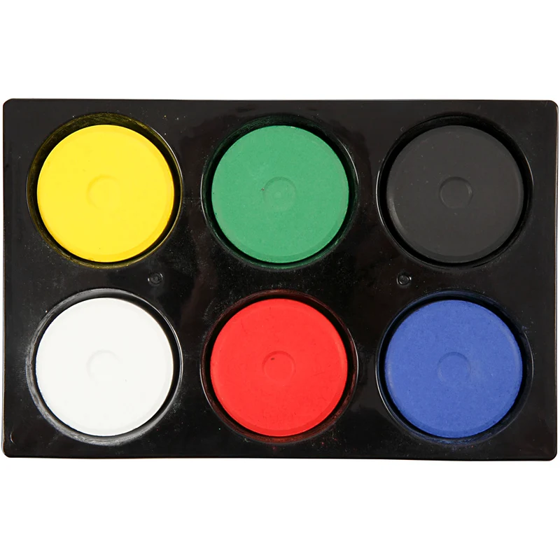 Wasserfarben, H 16 mm, D 44 mm, Primärfarben, 1 Pck [HOB-34480]