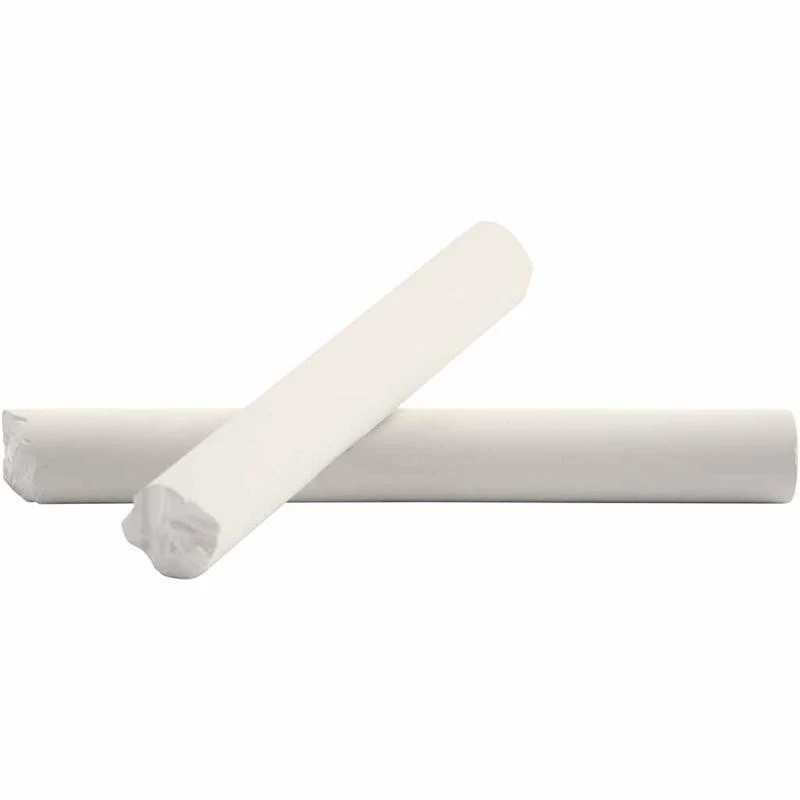 Tafelkreide, L 8 cm, D 10 mm, Weiß, 10x10 Stk/ 1 Pck [HOB-34475]