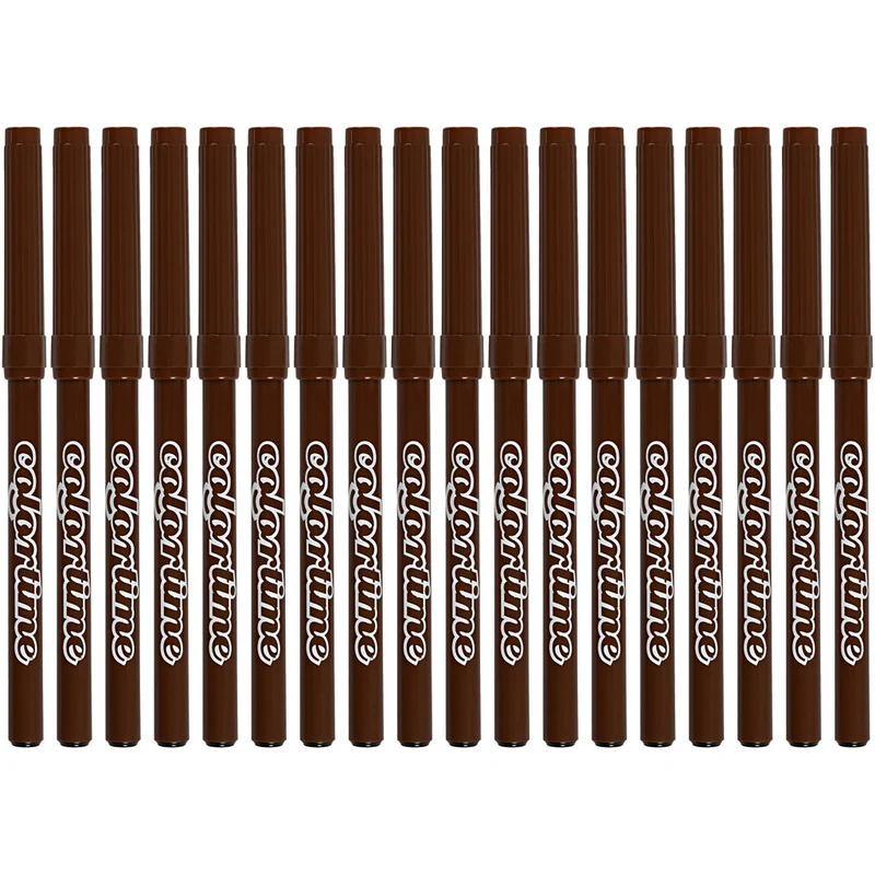 Colortime Marker, Strichstärke 2 mm, Braun, 18 Stk/ 1 Pck [HOB-373542]