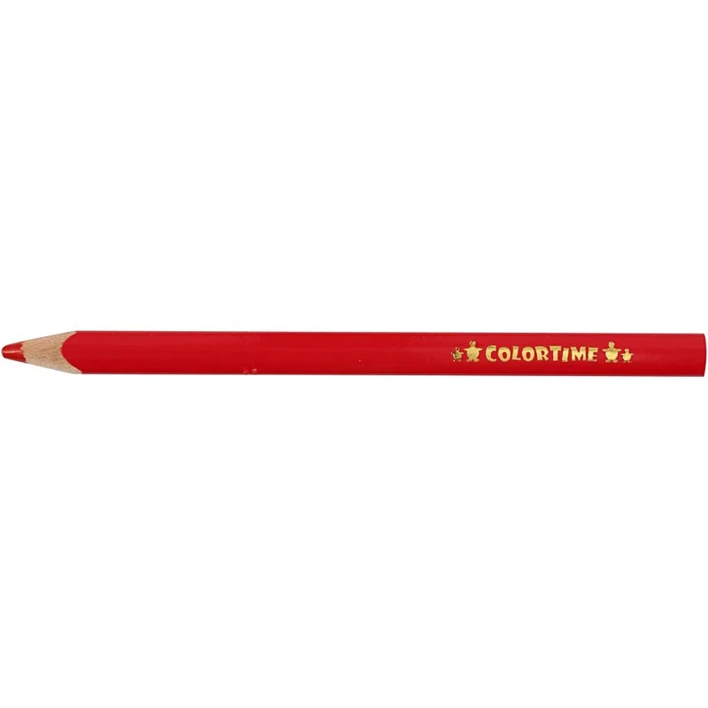 Colortime Buntstifte, L 17,45 cm, Mine 5 mm, JUMBO, Rot, 12 Stk/ 1 Pck [HOB-38172]