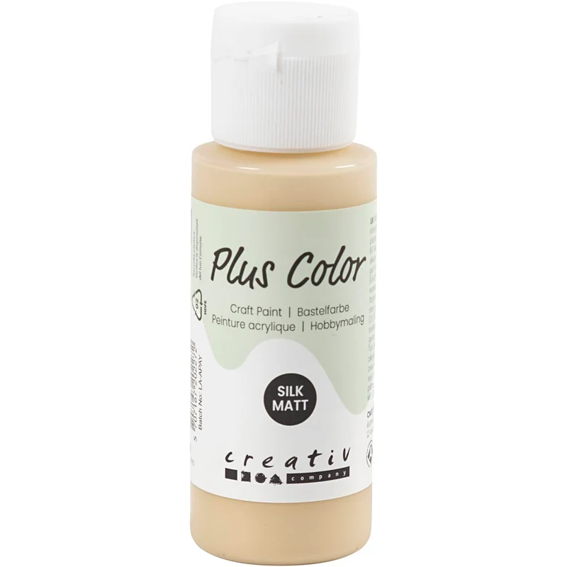 Plus Color Bastelfarbe, Elfenbeinbeige, 60 ml/ 1 Fl. [HOB-39605]