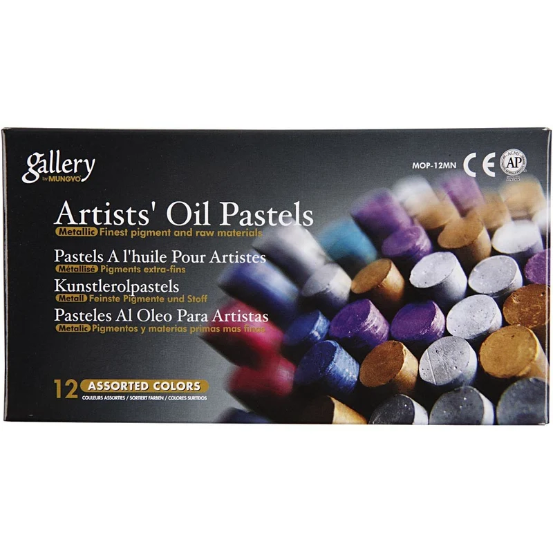Gallery Ölkreiden, L 7 cm, Dicke 11 mm, Metallic-Farben, 12 Stk/ 1 Pck [HOB-38140]