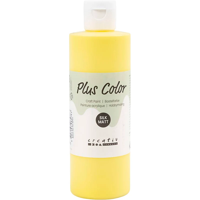 Plus Color Bastelfarbe, Primärgelb, 250 ml/ 1 Fl. [HOB-39475]