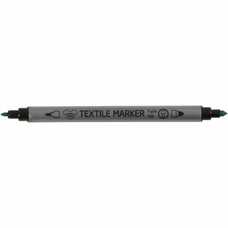 Textil-Marker, Strichstärke 2,3+3,6 mm, Standard-Farben, 6 Stk/ 1 Pck [HOB-34819]
